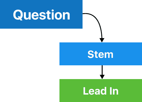 Question, stem, lead in
